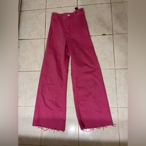 Zara pink ZW marine straight jeans